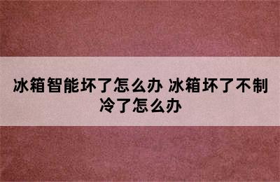 冰箱智能坏了怎么办 冰箱坏了不制冷了怎么办